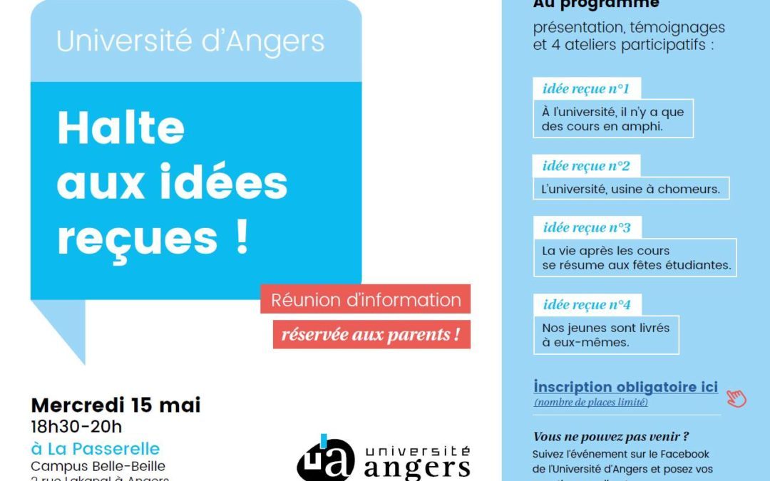 Université d’Angers – Réunion d’information réservée aux parents
