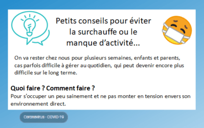 Petits conseils pour éviter la surchauffe ou le manque d’activité…